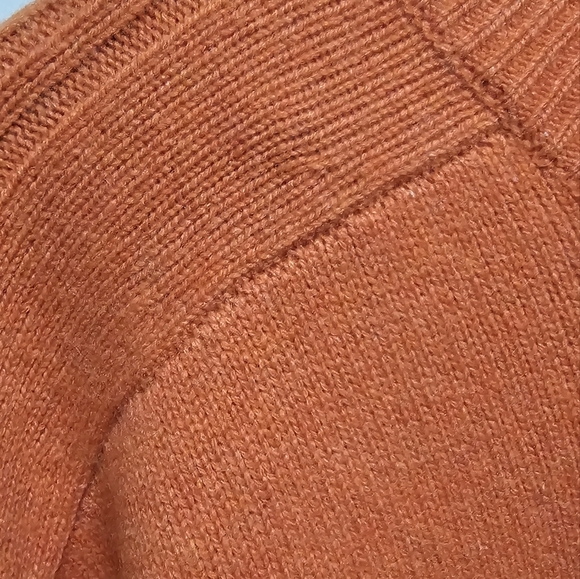 🥝HOST PICK🥝All Saints Kiera Cashmere Sweater Crew pullover burnt orange size L - Picture 10 of 10